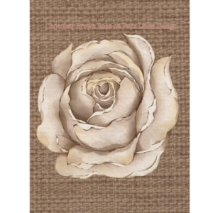 Chocolate Brown Rose on Faux Linen Design Chocolate Brown Rose on Faux Linen Design