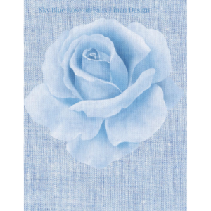 Sky Blue Rose on Faux Linen Design Sky Blue Rose on Faux Linen Design