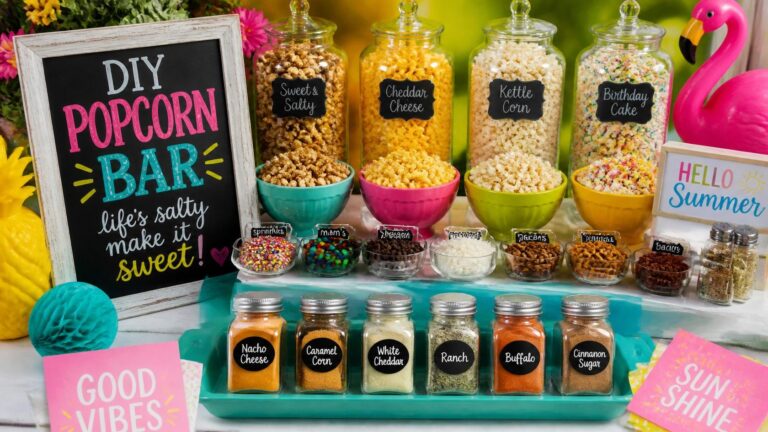 DIY Popcorn Bar & Top Summer Popcorn Recipes