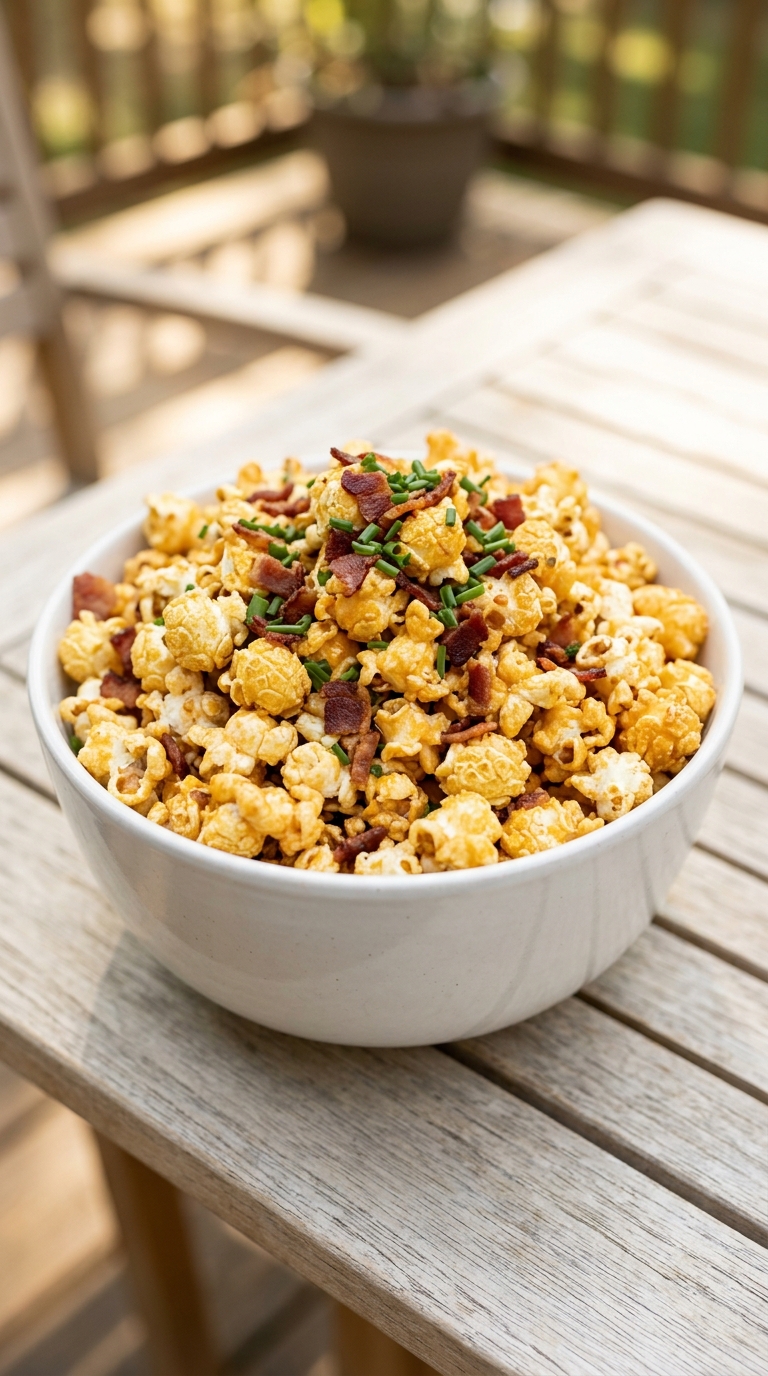 How to Make Loaded Baked Potato Party Popcorn