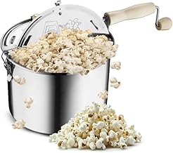 Hand-cranked stovetop popcorn makers