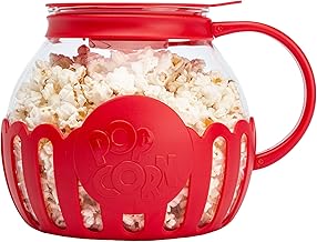 Borosilicate glass microwave popcorn poppers